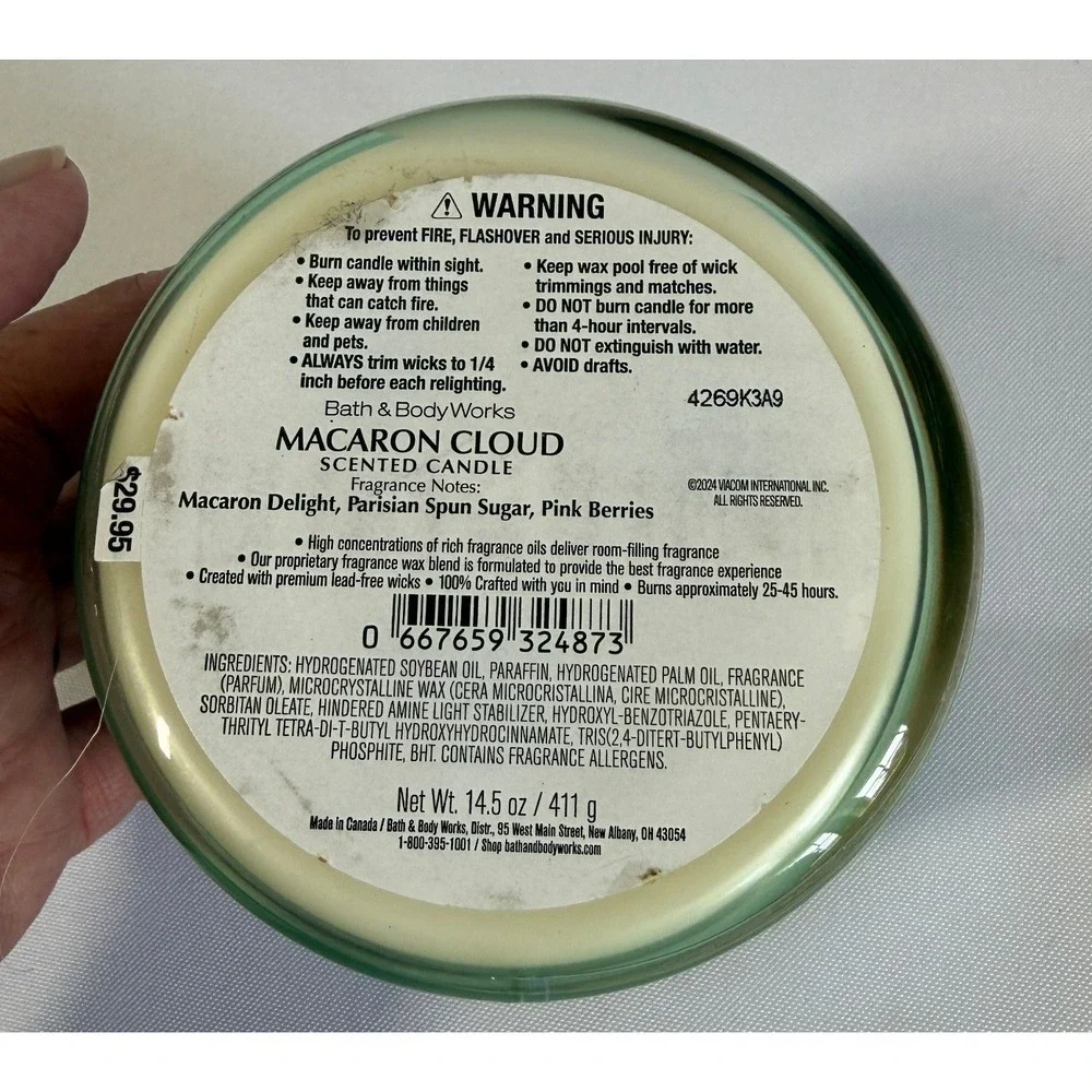 NEW Bath & Body Works Candle Emily In Paris Macaron Cloud Netflix Limited Editio